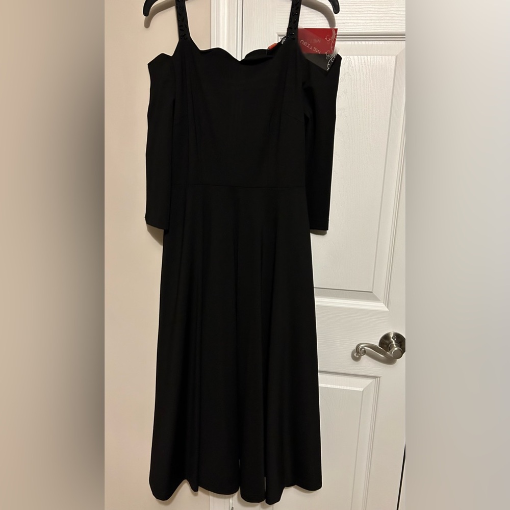 Scalloped neck dress, occasion dress